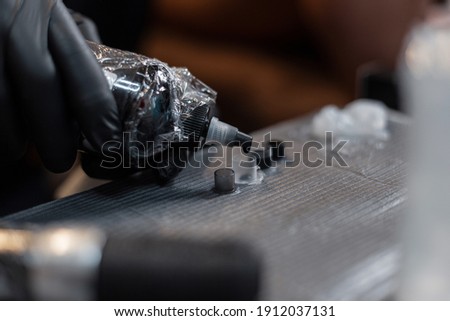 Similar – Image, Stock Photo male artist preparing paints