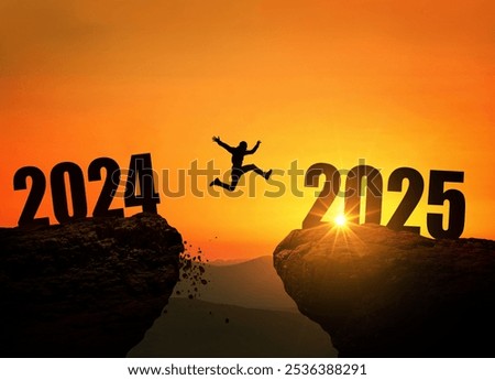 Similar – Image, Stock Photo Amazing sunset over silhouette of mountains