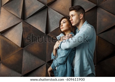 Similar – Image, Stock Photo Cheerful female near triangle window