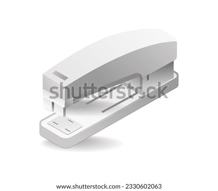 Technology stapler office tool isometric illustration concept