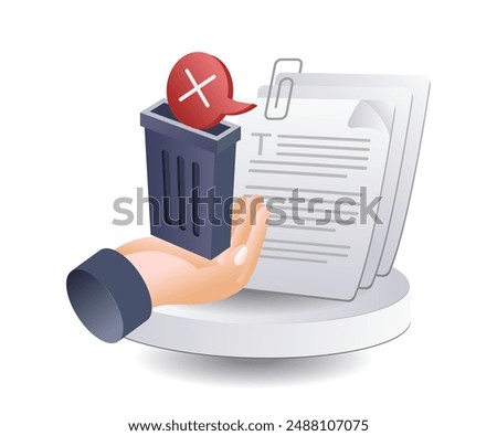 Cleaning and Deleting Spam Email Data flat illustration