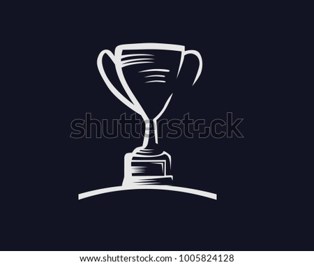 vector illustration of trophy