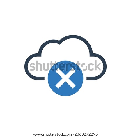 Cloud Error Icon - cloud cancel sign symbol