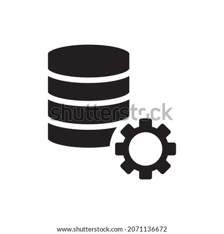 Data Center Setting Icon - Server Gear Icon