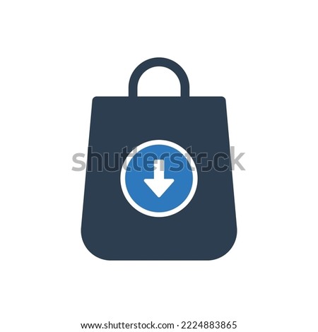 Shopping Bag download icon Sign Symbol