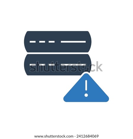 Server Error Icon - Database Alert Icon