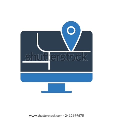 Location Map Pin Icon - Road Icon