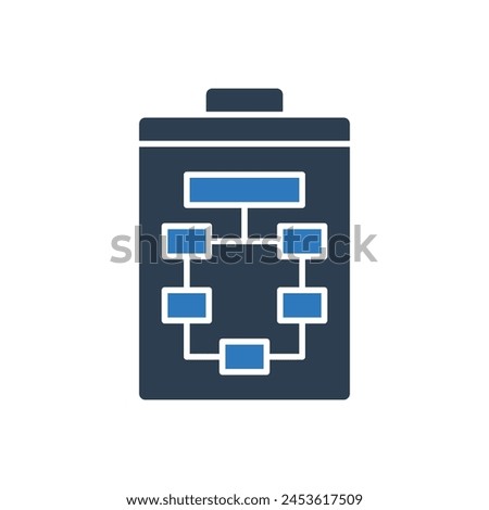 Flow Chart Icon - Clipboard Icon