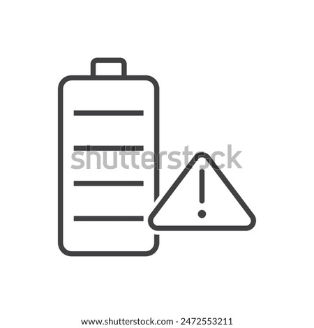 Battery Alert Icon Sign Symbol