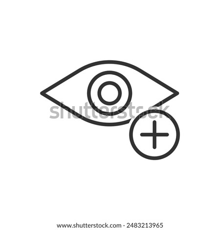 Eye Plus Icon Sign Symbol