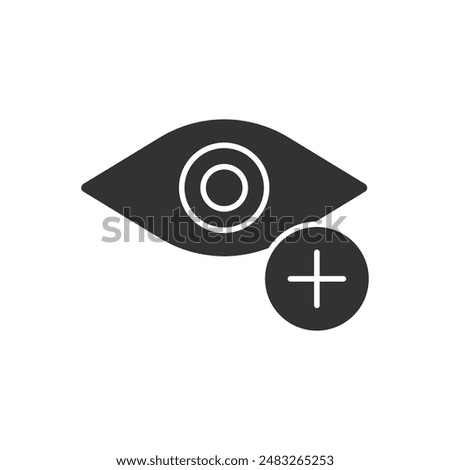 Eye Plus Icon Sign Symbol