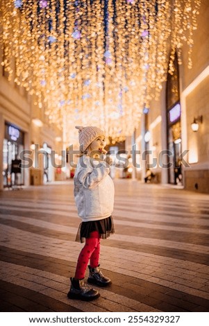 Similar – Foto Bild Kind steht an einer Straße