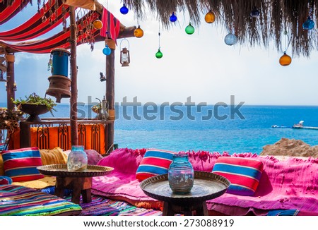 beautiful relaxing place on Hadaba beach, in Egypt