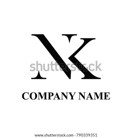 NK initial logo design