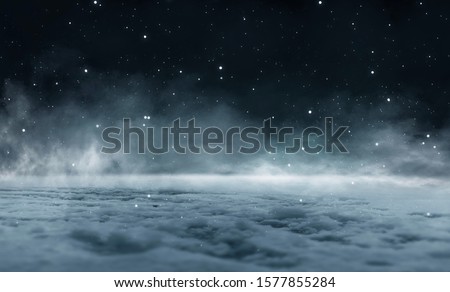 Similar – Image, Stock Photo Snow on the road under a bridge
