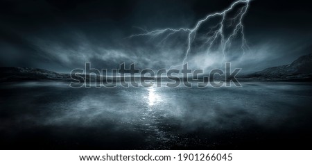 Similar – Foto Bild dramatischer Himmel während eines Gewitters auf dem Fluss