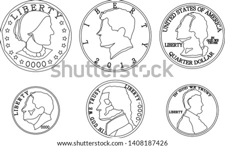 This is an illustration of cent coin set.