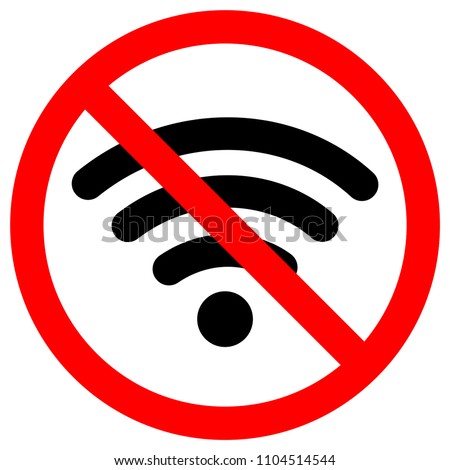 No Wifi Area, Vector Illustration, Isolate On White Background Icon. EPS10