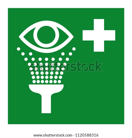 Eye Wash Station Symbol, Vector Illustration, Isolate On White Background Icon. EPS10