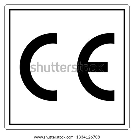 CE Mark Symbol Sign, Vector Illustration, Isolate On White Background Label .EPS10