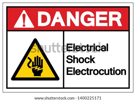 Danger Electrical Shock Electrocution Symbol Sign, Vector Illustration, Isolate On White Background Label .EPS10  