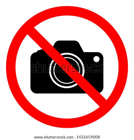 No Photograph Symbol Sign, Vector Illustration, Isolate On White Background Label .EPS10