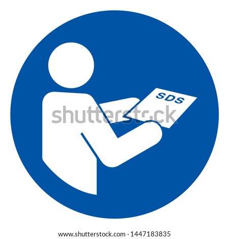 Consult SDS Sheet Symbol Sign,Vector Illustration, Isolated On White Background Label. EPS10 