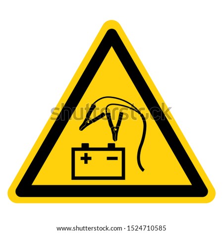 Warning Battery Charging Area Symbol Sign, Vector Illustration, Isolated On White Background Icon .EPS10