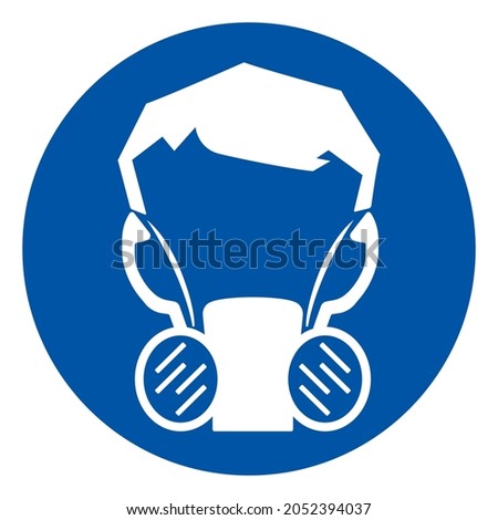 Half Face Mask Respirator Symbol Sign ,Vector Illustration, Isolate On White Background Label. EPS10