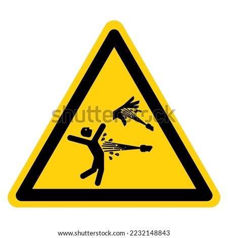High pressure water will injury Symbol Sign, Vector Illustration, Isolate On White Background Label .EPS10
