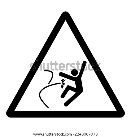 Warning Uncontrolled Release of Energy Symbol Sign ,Vector Illustration, Isolate On White Background Label. EPS10