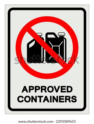 Approved Containers Symbol Sign ,Vector Illustration, Isolate On White Background Label .EPS10