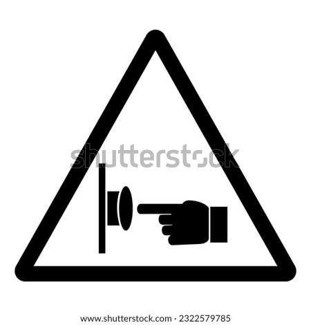 Emergency Stop Push Button Symbol Sign, Vector Illustration, Isolate On White Background Label .EPS10