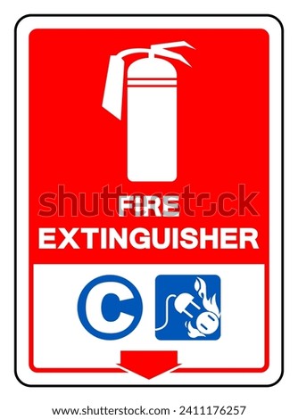 Fire Extinguisher C Symbol Sign, Vector Illustration, Isolate On White Background Label. EPS10