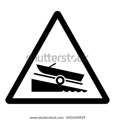 Boat Ramp Symbol Sign, Vector Illustration, Isolate On White Background Label .EPS10