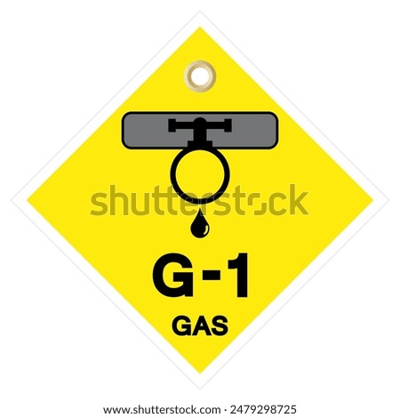 G-1 Gas Tag Label Symbol Sign, Vector Illustration, Isolate On White Background. EPS10