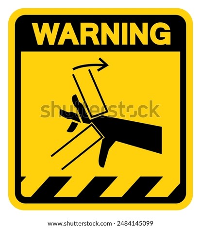 Hand Crush Pinch Point Warning Sign, Vector Illustration, Isolate On White Background Label .EPS10