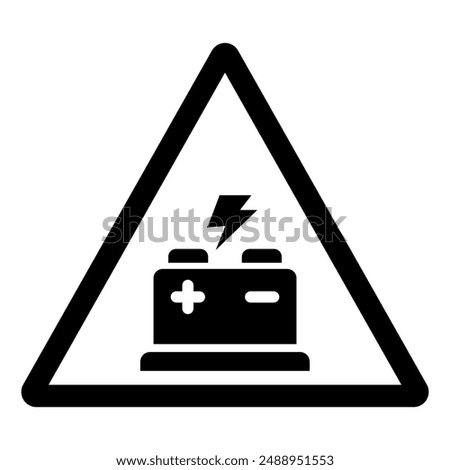 Battery Symbol Sign, Vector Illustration, Isolated On White Background Label. EPS10