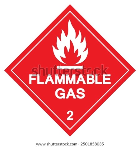 Class 2 Flammable Gas Symbol Sign ,Vector Illustration, Isolate On White Background Label .EPS10 