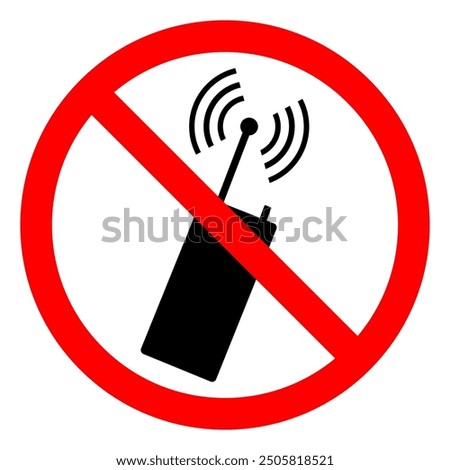 No Mobile PHones Symbol Sign, Vector Illustration, Isolate On White Background Label.EPS10