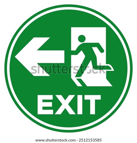 Exit Arrow Left Symbol Sign, Vector Illustration, Isolate On White Background Label.EPS10