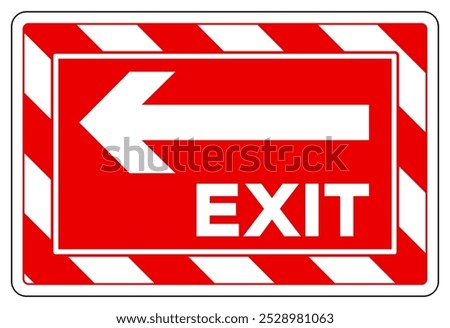 Exit Arrow Left Symbol Sign, Vector Illustration, Isolate On White Background Label.EPS10