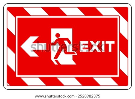 Exit Arrow Left Symbol Sign, Vector Illustration, Isolate On White Background Label.EPS10