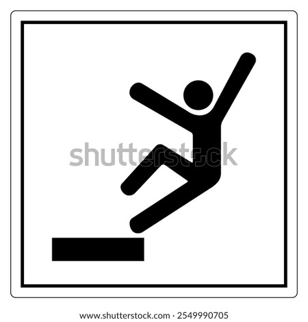 Warning Drop Hazard Symbol Sign ,Vector Illustration, Isolate On White Background Label. EPS10 