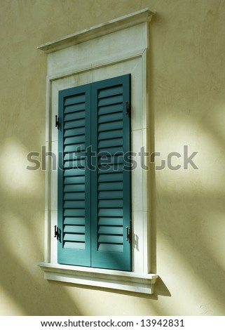 sunlit window shutter