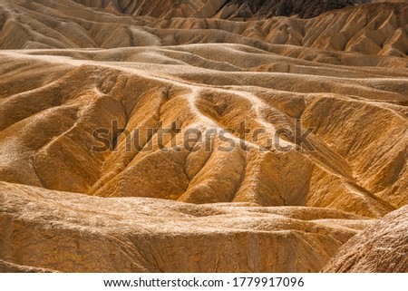 Similar – Image, Stock Photo Sandstone structures at Zabriskie Point in the Death Valley National Park