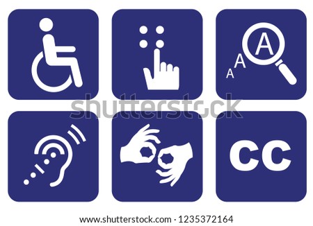 Accessibility icon set