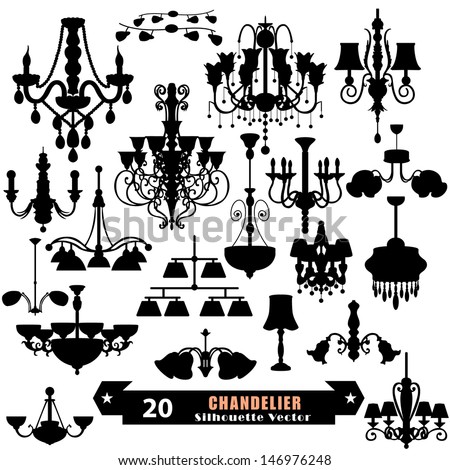 Vintage Crystal Chandelier Vector Vintage Crystal Chandelier Vector