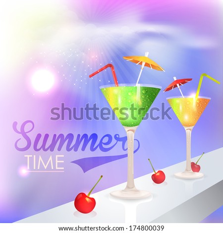 Summer Time Background Vector Design