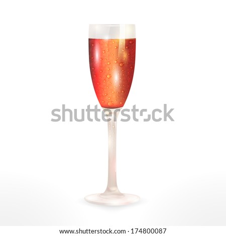Isolated champagne Glass Vector Illustration